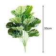 thumbnail image 5 of 1 Bouquet Artificial Monstera Green Plastic Fake Monstera Floral Foliage Plant for Home, 5 of 6