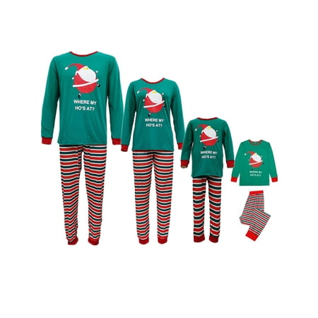 

Huakaishijie Family Matching Christmas Pajamas Set Santa Claus Long Sleeve Sleepsuit Nightwear