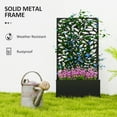 thumbnail image 5 of Outsunny Metal Raised Garden Bed with Trellis, Freestanding or Wall Mounted Raised Flower Bed with Privacy Panel for Garden, Patio, Balcony, 5 of 9