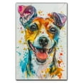thumbnail image 2 of Bul Terrier Dog Wall Art Animal Oil Painting On Canvas Poster Dog Watercolor Colorful Cute Dogs Aesthetic Room Decor Canvas Poster Unframe 8x12 inch, 2 of 6