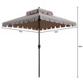 thumbnail image 5 of Abble 7' Beige Square Beach Umbrella, Crank Lift Mechanism, Steel Pole, 5 of 6