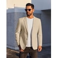 thumbnail image 2 of COOFANDY Men's Linen Blazer Jacket Lightweight Two Botton Sport Coat Slim Fit Business Suit Jacket, 2 of 6