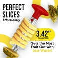 thumbnail image 4 of Pineapple Corer and Slicer Tool - Stainless Steel Pineapple Cutter for Easy Core Removal & Slicing - Super Fast Pineapple Slicer and Corer Tool Saves you Time (Red), 4 of 9