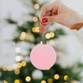 thumbnail image 4 of 6PCS Flocked Velvet Christmas Balls - 2.4" Rustic Xmas Tree Ornaments, Shatterproof Holiday Decor for Home & Office, 4 of 6