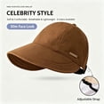 thumbnail image 4 of QIYAGBSA Womens Wide Brim Sun Hat Soft Ponytail Opening Foldable Cap Beach Hiking Golf Gardening Outdoor Travel, 4 of 6