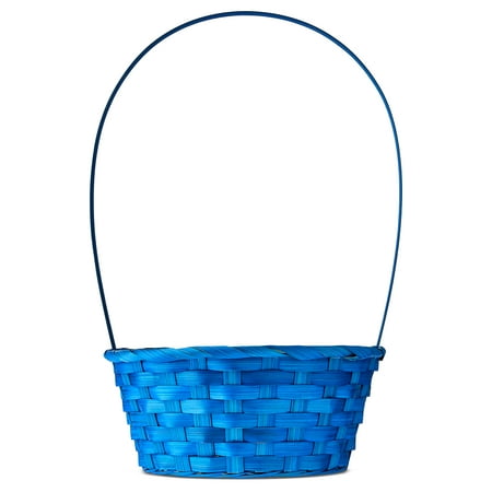 Round Bamboo Basket, Pink, 8″ x 14″, Easter by Way To Celebrate