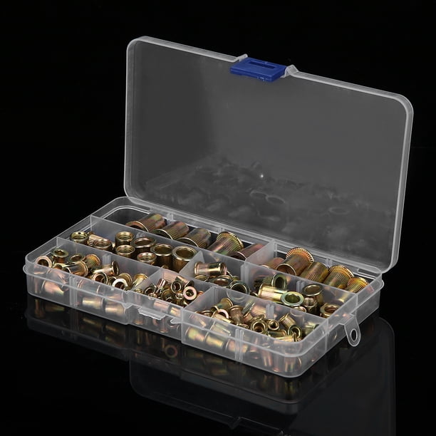 Tuerca de Remache Roscada ANGGREK Cabeza Plana Ciega 150PCS Herramienta Manual