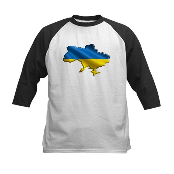 CafePress - Ukraine Pride Love Ukrainian Flag Baseball Jersey - Kids Cotton Baseball Jersey, 3/4 Sleeve Shirt
