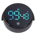 thumbnail image 3 of Temporizador de cocina digital magnético con pantalla LED grande y cuenta regresiva para clases de cocina y fitness, color negro., 3 of 5
