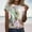 White, variant on Women Fashion Summer Sexy Fold Printed Regular Women Short Sleeves Round Neck Button Top