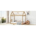 thumbnail image 3 of Twin Size Wooden House Bed in Wood Color, Easy to Assemble and Durable, 3 of 15