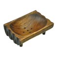 thumbnail image 3 of Jabonera de madera con orificios de drenaje, jabonera decorativa antideslizante, jabonera de madera para baño, ducha, bañera, 3 of 9