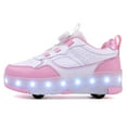 thumbnail image 4 of Kids Wheels Shoes with Lights Rechargeable Roller Skates Shoes Retractable Wheels Shoe LED Flashing Sneakers for Girls Boys Gift, 4 of 18