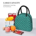 thumbnail image 6 of Haiem Aquamarine Glitter Printed Lunch Bag Women, Lunch Box Lunch Bag for Women, Small Leakproof Cute Lunch Tote Large Capacity Reusable Insulated Cooler Lunch Container, 6 of 6