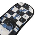 thumbnail image 4 of Yayeee Double Oven Mitt Kitchen Heat Resistant Baking 35" x7" Quilted Glove, Blue Cat Stars, 4 of 6