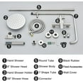 thumbnail image 4 of TVTIUO Outdoor Shower Fixtures SUS304 Outdoor Shower Faucet Kit Stainless Steel 8 Inch Shower Head with Hand Spray Shower System Wall Mount 2 Function Brushed Nickel, 4 of 7
