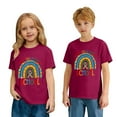 thumbnail image 2 of Gelikeya Kids 100 Days of School Shirt Boys Girls Short Sleeve Cute Cartoon Rainbow Printed T Shirts Summer Outfit Clothes , 8-9 Years, 2 of 8