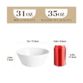 thumbnail image 2 of 35 Oz Soup  White Porcelain Set Of 4 Deep Bowl For Kitchen Large Ceramic Cereal Salad Ramen And Fruit Dishwasher &wave Safe Series Regular, 2 of 7