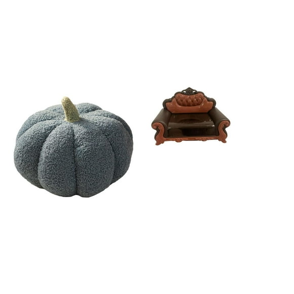 Almohadas de calabaza de Halloween,Almohadas de calabaza de Halloween Decoración del hogar Suave,Sofá en miniatura para muñecas,Muebles de casa de muñecas,modelo de sofá