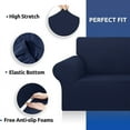thumbnail image 4 of Utopia Alley Stretch Chair Sofa Slipcover, Oversized 1 Seater Couch Sofa Cover Furniture Protector Soft with Non Slip Foam & Elastic Bottom, Stretch Jacquard Sofa Slipcover (Oversized Chair, Navy), 4 of 10