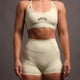 thumbnail image 3 of Traje deportivo de fitness Wolf Head para mujer, ropa interior de entrenamiento que envuelve el pecho, pantalones cortos de secado rápido y muy elásticos, 3 of 5