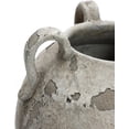 thumbnail image 6 of LuxenHome Rustic Ceramic Vase,11'' Gray and White Round Vase,Terracotta Large Flower Vases with Handles for Living Room Home Decor,Vintage Pottery Tall Vases Home Décor Accents, 6 of 8