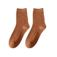 thumbnail image 2 of Women's Spring And Autumn All Cotton Solid Color Comfortable And Breathable Stacked Socks Autumn Socks, 2 of 3
