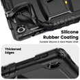 thumbnail image 6 of XYX for Lenovo Tab 10.1 2025 TB-311XU/K10C TB-311FU Case 10.1 inch, 3in1 Heavy Duty Shockproof Tablet Case with Stand, Shoulder Strap, Black, 6 of 7