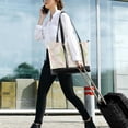 thumbnail image 5 of FORMRS Canvas Laptop Tote Bag for Women with 15.6" Computer Compartments Shoulder Handbag, Pastel Pink Geometric, 5 of 7