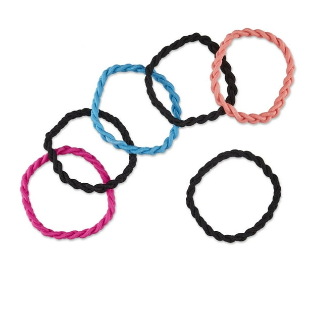 Scunci 3X Stronger Braided Hair Elastics for Durability and Comfort in