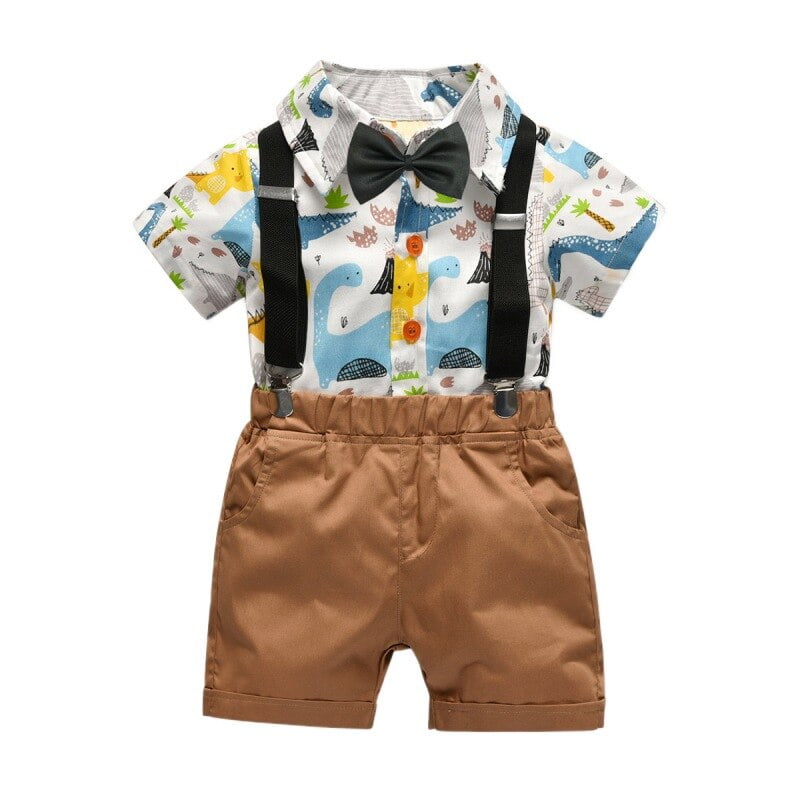 Summer Kids Boys Bow Clothes Sets Baby Gentleman High Qulity Short Clothing New