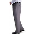 thumbnail image 2 of HAGGAR Mens Gray Expandable Waist, Classic Fit Pants 48X29, 2 of 5