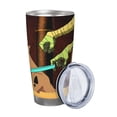 thumbnail image 2 of Lsque Scooby-Doo Pattern 20oz Car Cup with Lid and Straw, Insulated Coffee Cup with Straw Topper, Spill Proof Travel Coffee Mug, Stainless Steel Tumble, 2 of 8