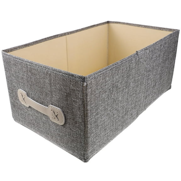 AURARMLET Grey Fabric Storage Bin 41x24x18CM Foldable Closet Organizer for Adults Homeowners, and Space-Saving, 1 Piece