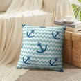 thumbnail image 4 of LALILO Throw Pillow Covers Tile Sailor With Anchor White And Blue Cushion Cover 18" x 18", 3796 Pack, 4 of 6