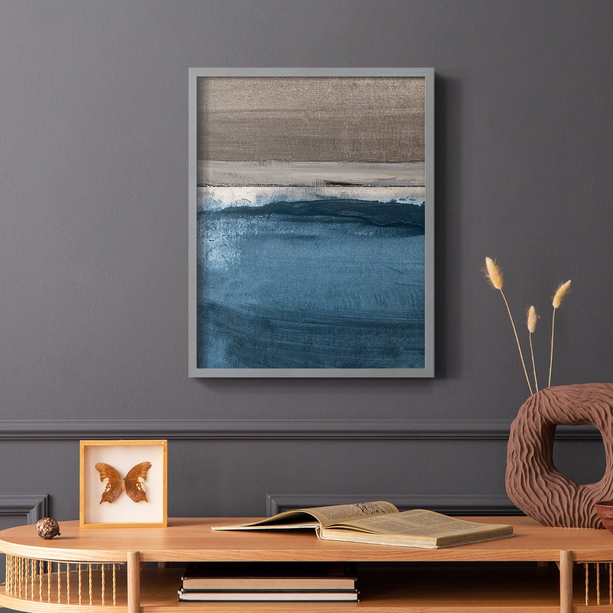 Midnight Sky I in Gray Solid Wood 8 x 10 Framed Print