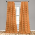 thumbnail image 5 of Ambesonne Orange Curtains, Trippy Inspired, Pair of 28"x63", Multicolor, 5 of 5