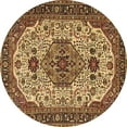 thumbnail image 1 of Ahgly Company Indoor Round Medallion Brown Traditional Area Rugs, 5' Round, 1 of 4