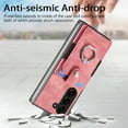 thumbnail image 4 of Decase for Samsung Galaxy Z Fold 5 Wallet Case with Credit Card Slot Holder, Premium Shockproof Ring Stand for Car Mount Stand Non-Slip High-quality PU Leather Slim Case Protective Cover,Pink, 4 of 6