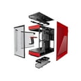 thumbnail image 3 of HYTE Y60 Modern Aesthetic Dual Chamber Panoramic Tempered Glass Mid-Tower ATX Computer Gaming Case with PCIe 4.0 Riser Cable Included, Red, 3 of 6