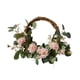 thumbnail image 5 of Corona de rosas para puerta de entrada, flores artificiales, corona de primavera, hojas para inauguración de la casa, jardín, exterior, sala de, 5 of 8