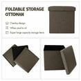 thumbnail image 3 of Folding Storage Ottoman Cube Space-Saving Storage Toy Box Foot Rest Stool Seat 30", 3 of 6