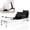 Black Style 1, variant on Esheno Aluminum Pilates Reformer 350 lbs Capacity Foldable 4 Wheel Design 6 Level Adjustable Resistance PU Leather for Home Gym Studio