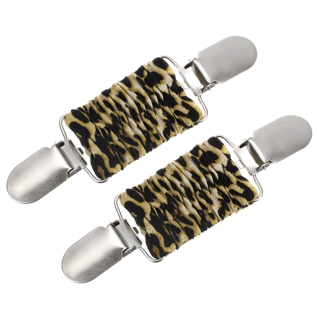 Unique Bargains 2 Pack Dress Cinch Clips, Tightener Dress Back Cinch Clip(Printed Brown)