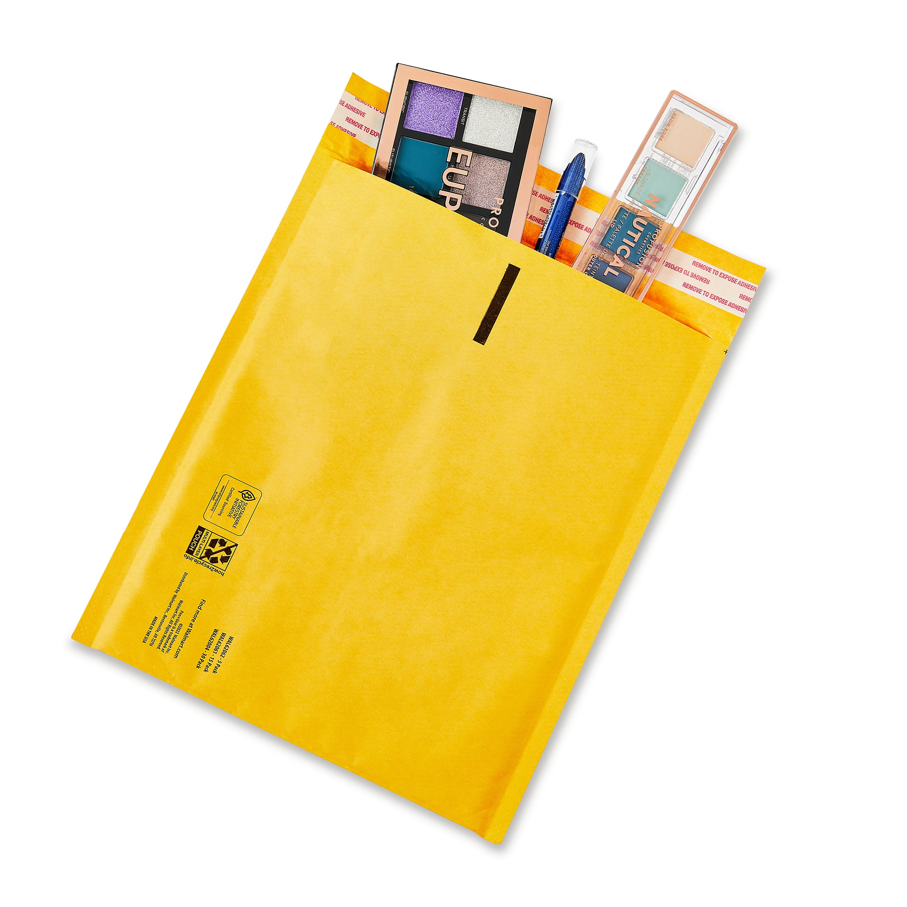 (3 pack) Pen+Gear Self-Sealing #2 Kraft Bubble Mailers, 8.5" x 11", 5 pack