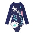 thumbnail image 3 of 2-8Y Kids Girls Rash Guard Long Sleeve One Piece Swimsuits Zipper Bathing Suits UPF 50+ Sun Protection, 3 of 4