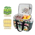thumbnail image 2 of FORMRS Insulated Cooler Bag 24 Cans Capacity Soft Leakproof Lunch Box with Side Pockets, Purple Clover Pattern, 2 of 7