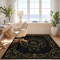 thumbnail image 3 of Design&I 6'x9' Ultra Soft Area Rug, Gothic Mirrored Insect Decorative Scrolling Borders Bathroom None Fluffy Washable Non Shedding for Guest Room Bedroom Living Room, 3 of 7