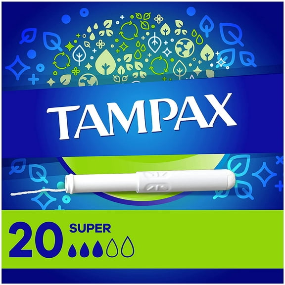 2 Pack - Tampax Cardboard Applicator Tampons - Super Absorbency, 20 Count