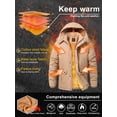 thumbnail image 6 of Weilanxin Men's Winter Jacket with Hood Fleece Lined Water Repellent Windproof Thicken Parka Winter Coat for Skiing Hiking Work, 6 of 11